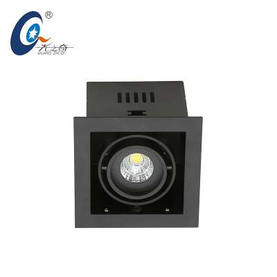 Small Moq Square Black Finish Moving Head 7W Led Downlight Strobe Light Dimmable